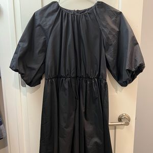 ASOS Design Cotton Poplin Smock Mini Dress in Black